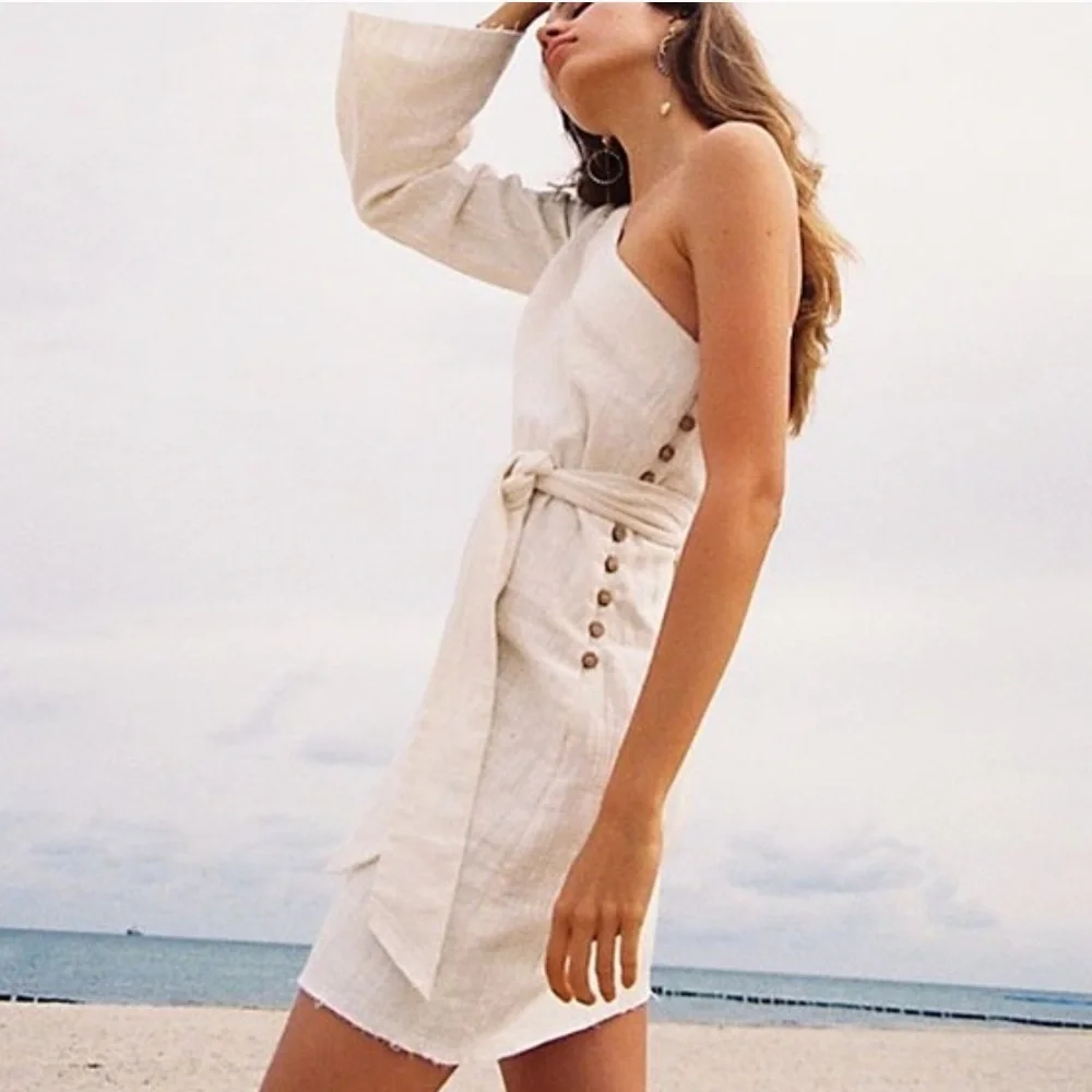 Free People Eyein’ This mini dress in ivory xs